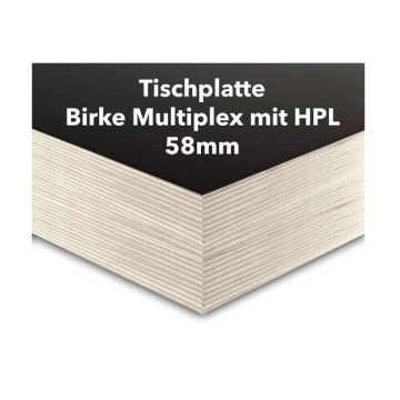 Tischplatte Birke Multiplex 58mm mit HPL