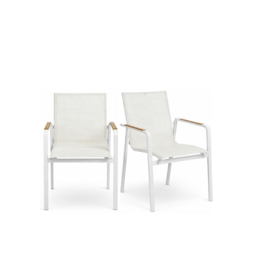 KETTLER® Terrassenstuhl "Diamond", stapelbar, Outdoorgewebe, weiss