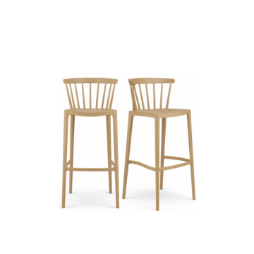 Barhocker "Windson" aus Kunststoff in sand, stapelbar