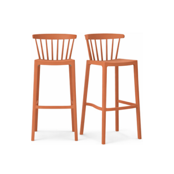 Barhocker "Windson" aus Kunststoff in terracotta, stapelbar