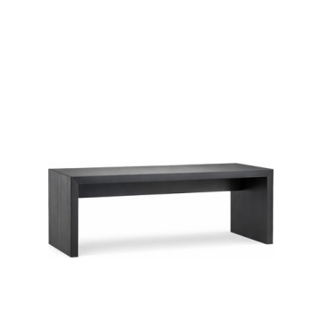 Loungetisch / Bank "Quado L" 40mm Eiche massiv, Höhe 46cm