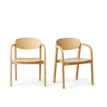 FAMEG Designer Holzstuhl "Linia HS-B-2324" mit Armlehne – für Gastro & Hotels