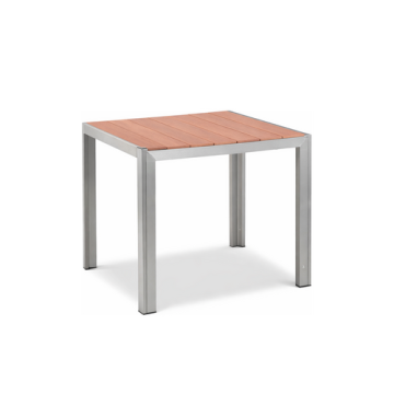 Terrassentisch - Jabel mit Tischplatte 80x80 in Teakholzoptik