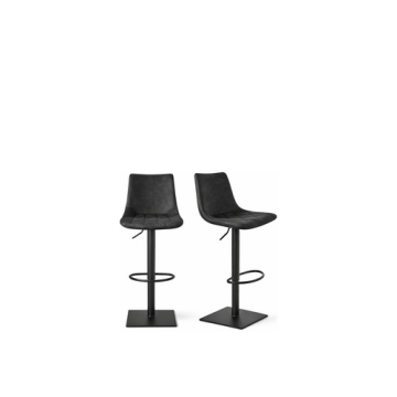 Barhocker "Meyra", dreh- und höhenverstellbar, Gestell schwarz, schwarz
