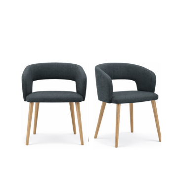 FAMEG Designer Gastro Polsterstuhl "Cube" mit Armlehnen "PS-B-1523" - Buche/Eiche