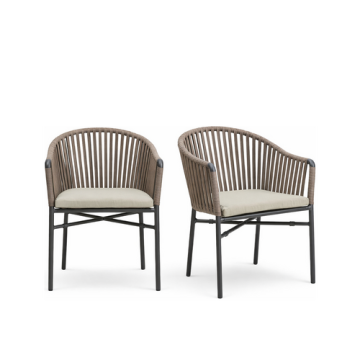 Terrassenstuhl "Havanna" in taupe, stapelbar