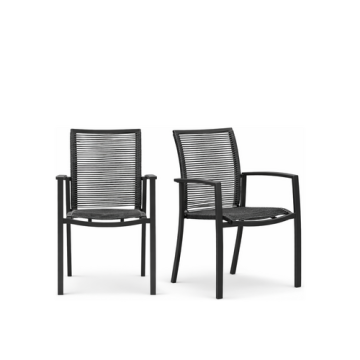 Terrassenstuhl "Lino" mit Seilgeflecht
