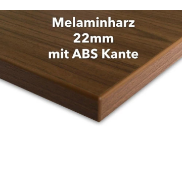Melaminharz Tischplatte 19/22mm mit ABS Kante